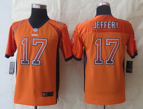 Nike Chicago Bears #17 Alshon Jeffery Drift Fashion Orange Kids Jersey