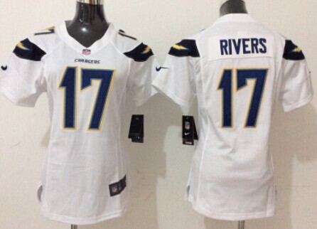 Nike San Diego Chargers #17 Philip Rivers 2013 White Game Womens Jersey