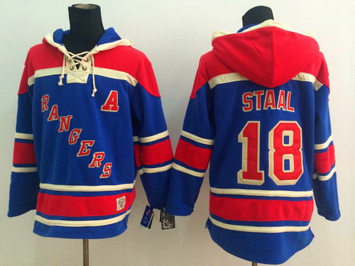 Old Time Hockey New York Rangers #18 Marc Staal Light Blue Hoodie