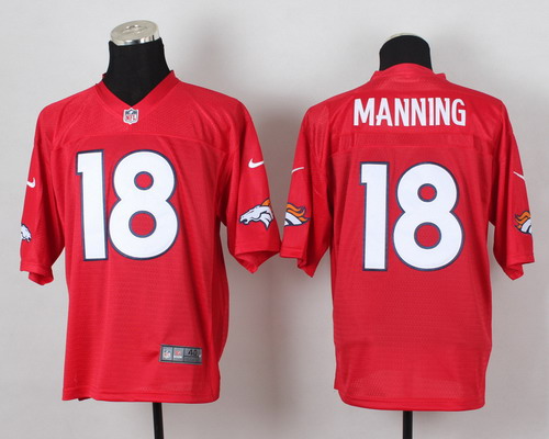 Nike Denver Broncos #18 Peyton Manning 2014 QB Red Elite Jersey