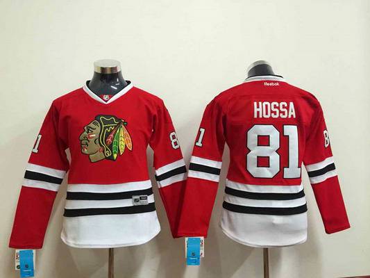 Chicago Blackhawks #81 Marian Hossa Red Womens Jersey