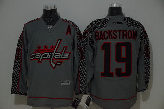 Washington Capitals #19 Nicklas Backstrom Charcoal Gray Jersey