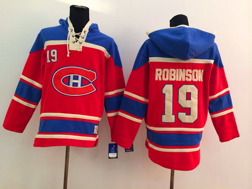 Old Time Hockey Montreal Canadiens #19 Larry Robinson Red Hoodie