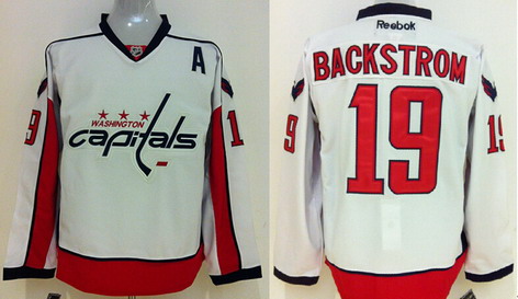 Washington Capitals #19 Nicklas Backstrom White Jersey