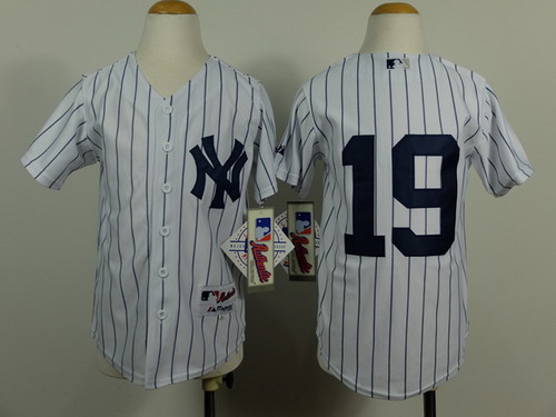 New York Yankees #19 Masahiro Tanaka White Kids Jersey