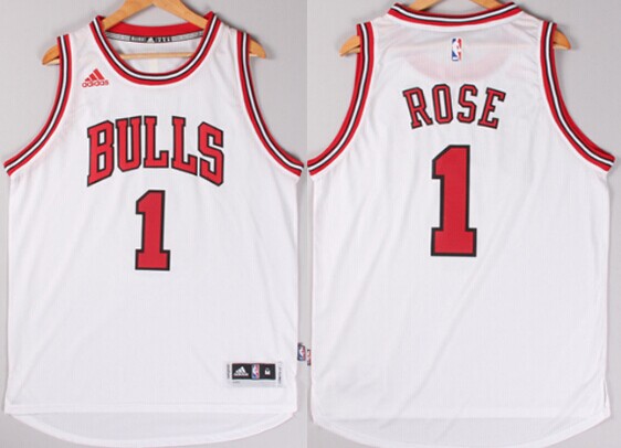 Chicago Bulls #1 Derrick Rose Revolution 30 Swingman 2014 New White Jersey