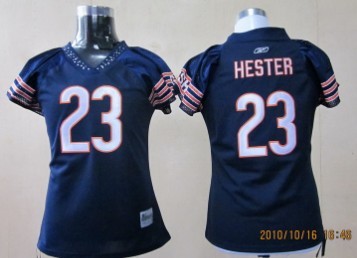 Chicago Bears #23 Hester Womens Blue Field Flirt Fashion Jersey