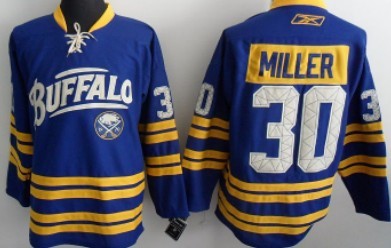 Buffalo Sabres #30 Ryan Miller Blue Third Jersey