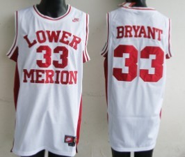 Lower Merion High School #33 Kobe Bryant White Jersey