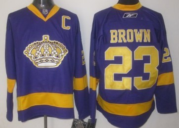 Los Angeles Kings #23 Dustin Brown Purple Jersey 