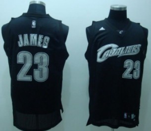 Cleveland Cavaliers #23 LeBron James Black Swingman Throwback Jersey 