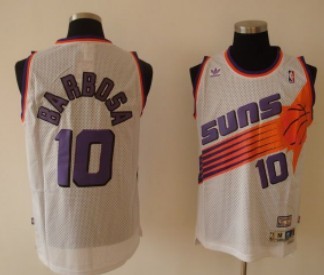 Phoenix Suns #10 Leandro Barbosa White Swingman Throwback Jersey 