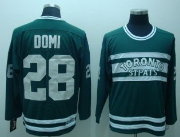 Toronto Maple Leafs #28 Tie Domi Green Throwback CCM Jersey 