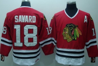 Chicago Blackhawks #18 Denis Savard Red Throwback CCM Jersey