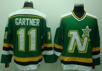 Dallas Stars #11 Mike Gartner Green Throwback CCM Jersey