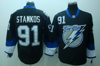 Tampa Bay Lightning #91 Steven Stamkos Black Jersey 