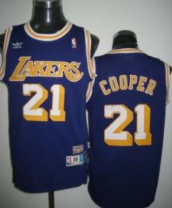 Los Angeles Lakers #21 Michael Cooper Purple Swingman Throwback Jersey 