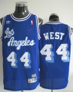 Los Angeles Lakers #44 Jerry West Blue Swingman Throwback Jersey 