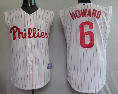 Philadelphia Phillies #6 Ryan Howard White Sleeveless Jersey