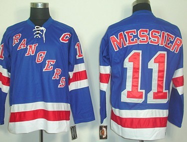 New York Rangers #11 Mark Messier Light Blue Throwback CCM Jersey