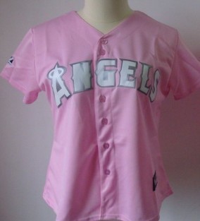 LA Angels of Anaheim #27 Vladimir Guerrero Pink Womens Jersey 