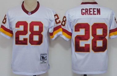 Washington Redskins #28 Darrell Green White Throwback Jersey