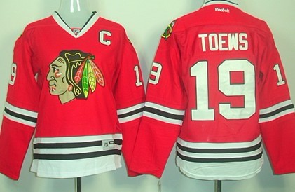 Chicago Blackhawks #19 Jonathan Toews Red Womens Jersey