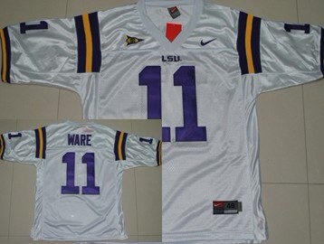 LSU Tigers #11 Spencer Ware White Jersey 