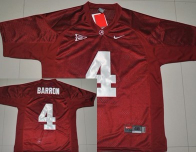 Alabama Crimson Tide #4 Mark Barron Red Jersey