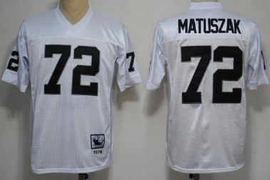 Oakland Raiders #72 John Matuszak White Throwback Jersey 