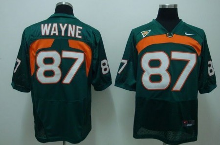 Miami Hurricanes #87 Wayne Green Jersey