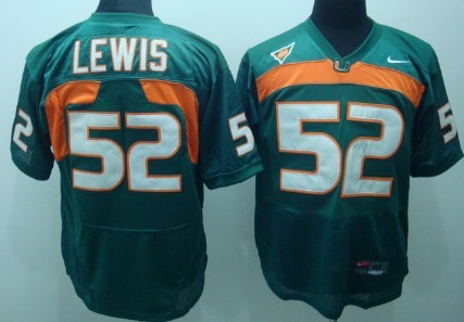 Miami Hurricanes #52 Lewis Green Jersey