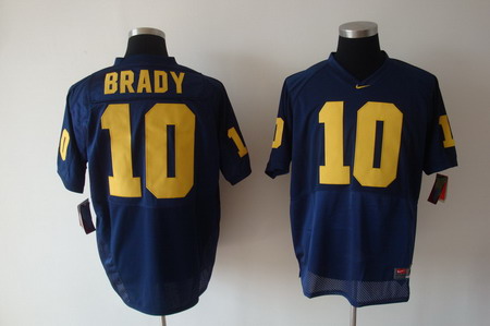 Michigan Wolverines #10 Brady Navy Blue Jersey 