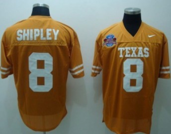 Texas Longhorns #8 Shipley Orange Jersey