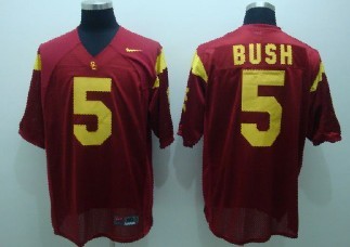 USC Trojans #5 Bush Red Jersey