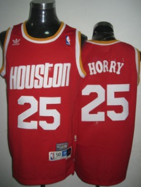 Houston Rockets #25 Robert Horry Red Swingman Throwback Jersey