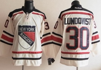 New York Rangers #30 Henrik Lundqvist 2012 Winter Classic Cream Jersey