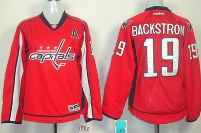 Washington Capitals #19 Nicklas Backstrom Red Womens Jersey