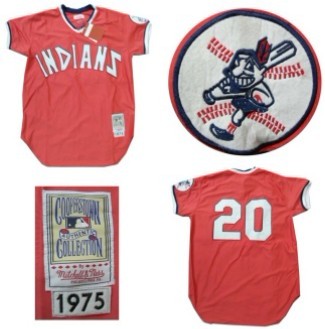 Cleveland Indians #20 Frank Robinson 1975 Red Throwback Jersey