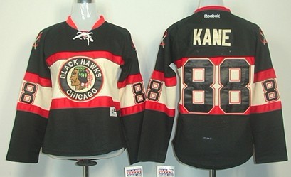 Chicago Blackhawks #88 Patrick Kane Black Third Womens Jersey