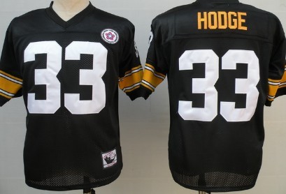 Pittsburgh Steelers #33 Merril Hodge Black Throwback Jersey 