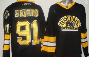 Boston Bruins #91 Marc Savard Black Third Jersey 