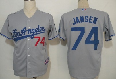 Los Angeles Dodgers #74 Kenley Jansen Gray Jersey