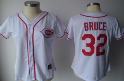 Cincinnati Reds #32 Bruce White With Red Womens Jersey