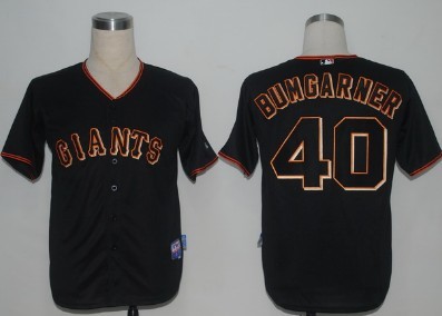 San Francisco Giants #40 Madison Bumgarner Black Jersey 