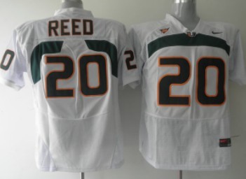 Miami Hurricanes #20 Reed White Jersey 