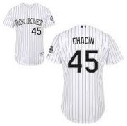 Colorado Rockies #45 Chacin White Kids Jersey