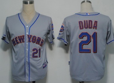 New York Mets #21 Lucas Duda Gray Jersey