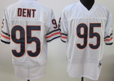 Chicago Bears #95 Richard Dent White Throwback Jersey 