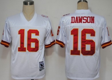 Kansas City Chiefs #16 Len Dawson White Throwback Jersey